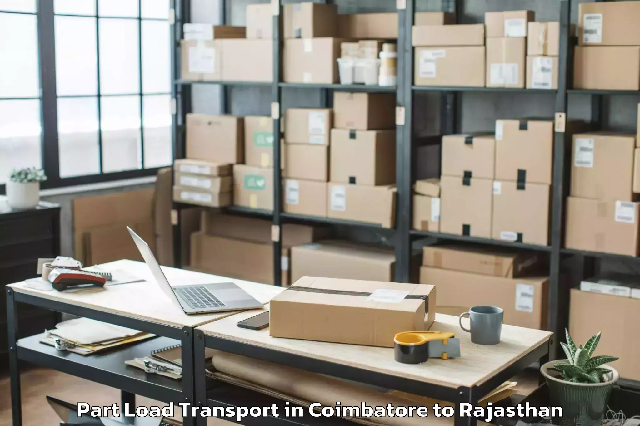 Book Your Coimbatore to Sardarshahr Part Load Transport Today